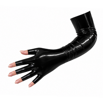 Latex Open Nails Handschuhe lang | Shoulder Gloves Open
