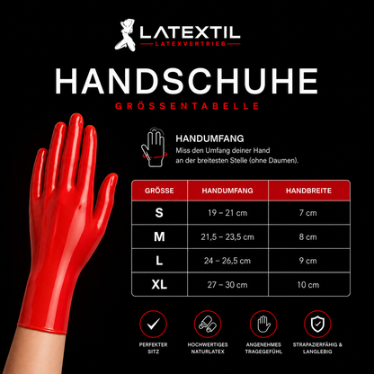 Latex Open Nails Handschuhe kurz | 3 Farben