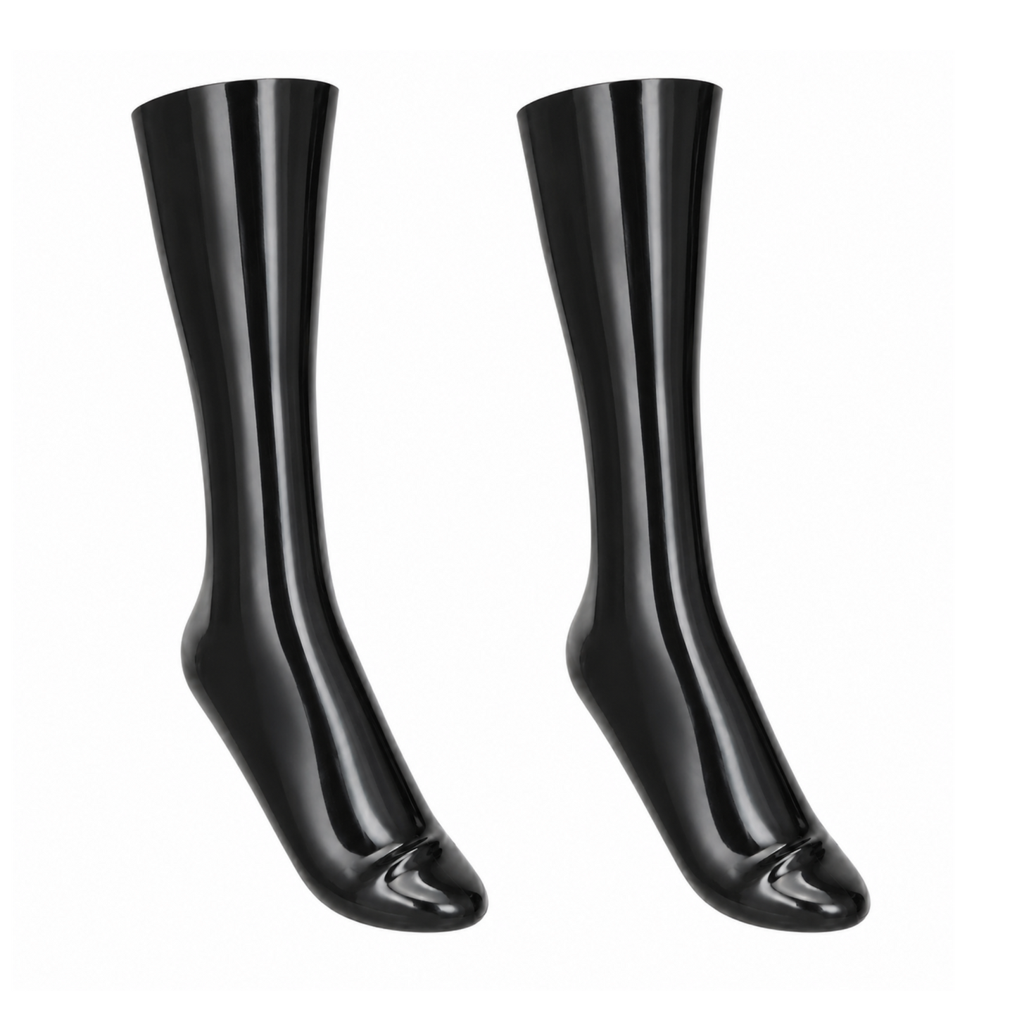 Latex Strümpfe kurz | schwarz / rot / transparent