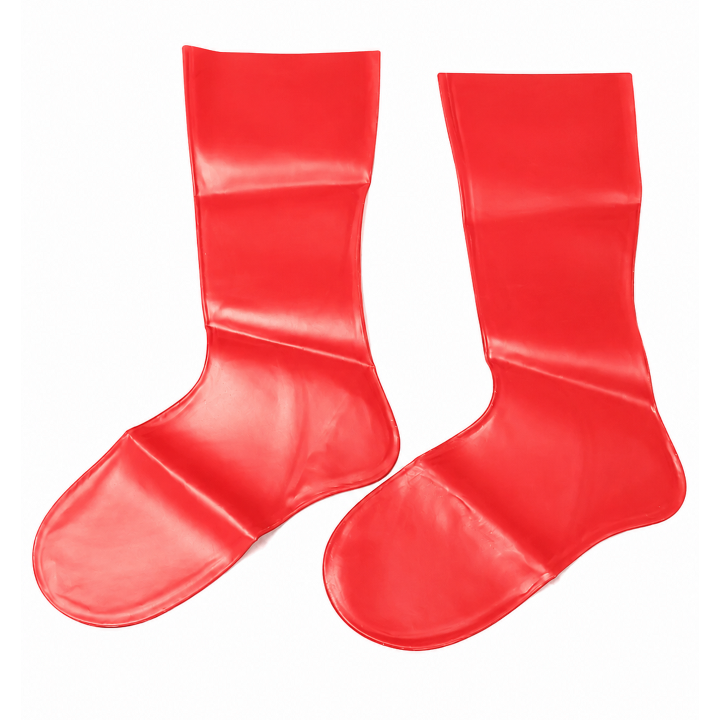 Latex Strümpfe kurz | schwarz / rot / transparent