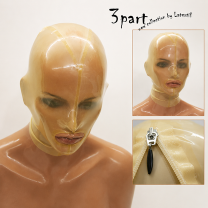 Masque en latex en 3 parties – Ergonomique et multi-pièces