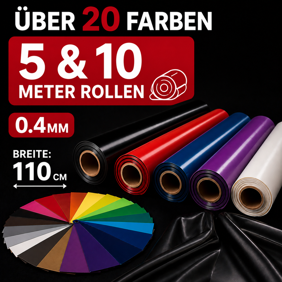 Naturlatex Meterware 5 & 10 Meter Rollen | über 20 Farben