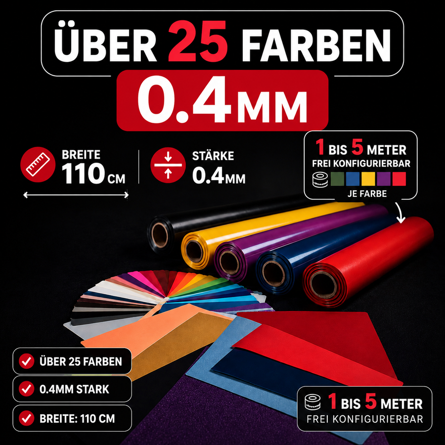 Naturlatex Meterware 1-5 Meter Konfigurator Set | über 25 Farben