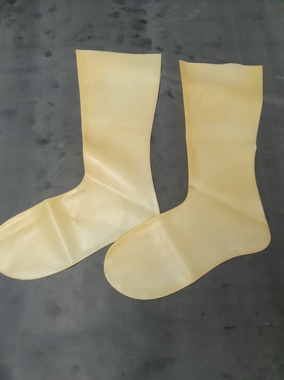 Latex stockings short, latex socks A-grade in 3 different colors