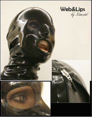 Latexmaske "Web & Lips“